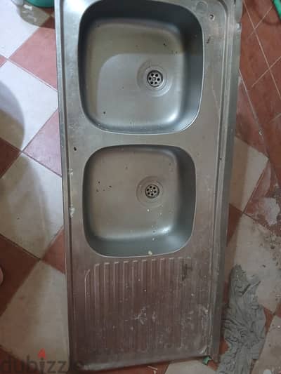 حوض مطبخ استاليس 2 عين