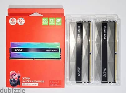 RAM XPG Lancer Neon RGB DDR5 32GB (2x16) 6400MHz CL32