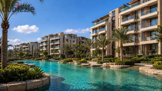 A 3-bedroom apartment at a bargain price in a fully serviced compound with a lagoon view | Rock Eden - Ashgar City - Apartment for sale - Direct from