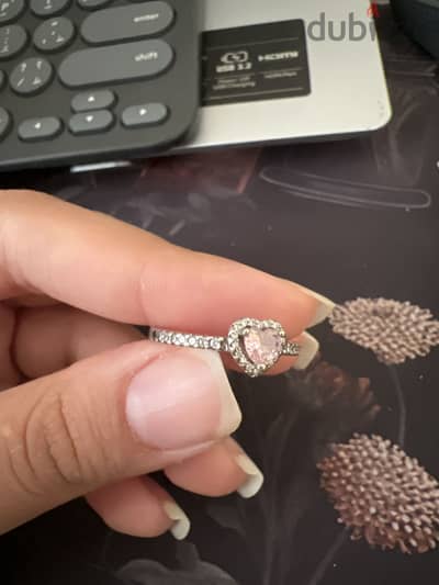 Pandora pink heart ring