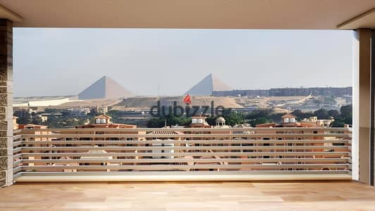 Studio for sale in installments 57m with a view of the Pyramids in the Pyramids Wells Compound, 25% down payment and installments over 5 years, and guarantee the highest return from tourist rental.