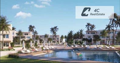 Chalet with Roof for sale 3 bdr  lowest total price with down payment and installments fully finished in Hacienda West North Coast Ras El Hekma