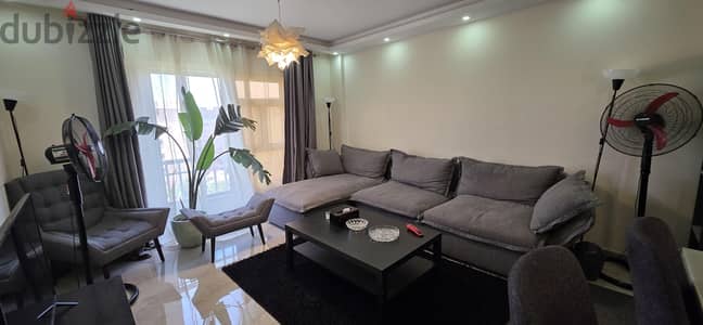 L shaped sofa + armchair + footrest
