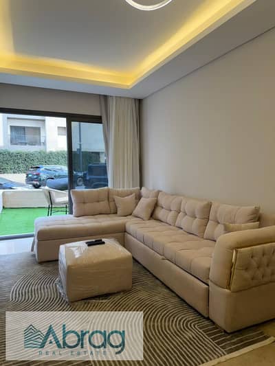 Furnished studio apartment for rent in Zed West, ground floor, Sheikh Zayed