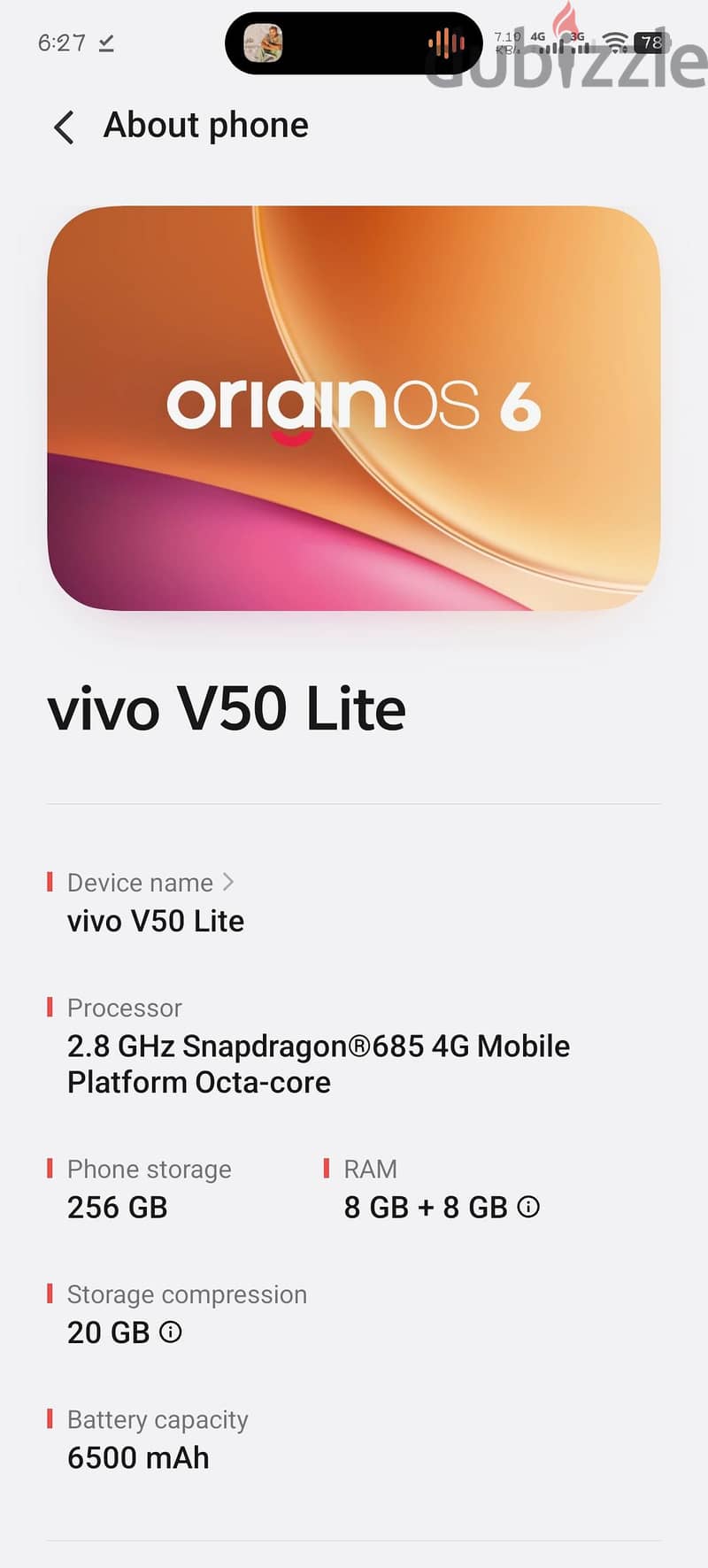 Vivo V50 lite 4G 1