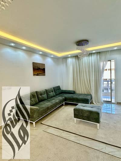 116 SQM furnished apartment in Madinaty B12, ultra super lux finishing, fully AC, wide garden view, full north-facing.
