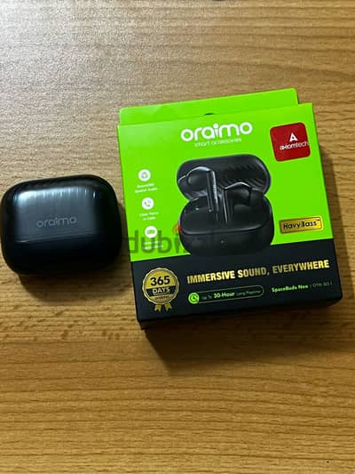 سماعه oraimo spaceBuds neo بالكرتونه والوصله الاصليه