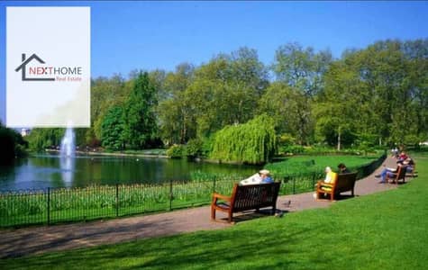 شقه ارضي بجاردن 159 م ڤيو لاند سكيب للبيع في  Hyde park greens  في اميز لوكيشن التجمع الخامس
