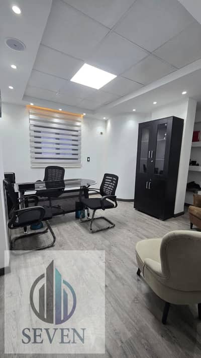 *Administrative Office for Rent 85 sqm, licensed, panoramic front view, in front of Grand Plaza, Zahraa El Maadi. Prime location for major companies*