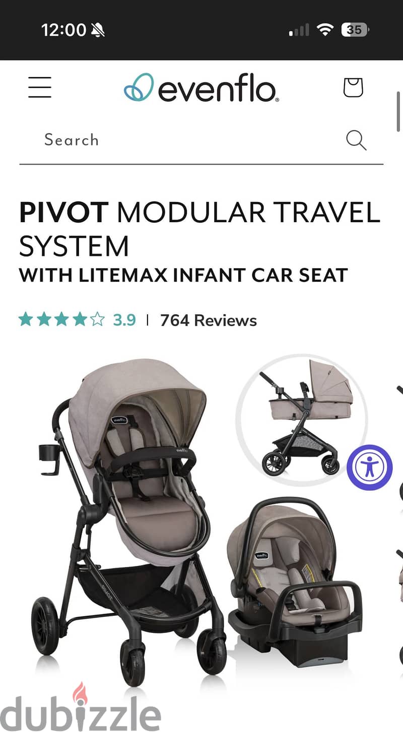 Evenflo pivot modular travel system 3