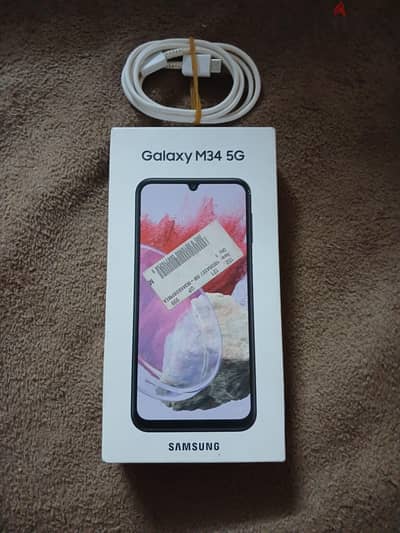موبايل Samsung Galaxy M34 5G بحالة ممتازة جدًا استخدام خفيف جدًا