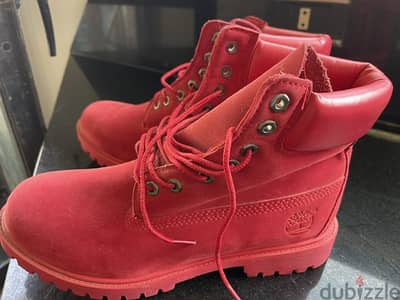 boots, Red leather, TIMBERLAND never worn, size EUR 45, US 11