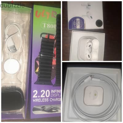  AirPods Pro + T800 Ultra 3 للبيع – حالة ممتازة 