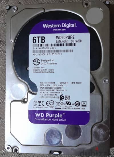 هارد ديسك Western Digital 6tB