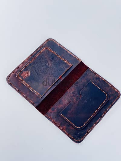 Passport wallet - hand made - 100% leather - جراب باسبورت من جلد طبيعي