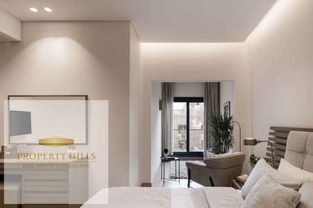 Ground floor apartment for sale, 165 square meters with a 115 square meter garden, finished, in New Cairo, opposite Palm Hills compound and minutes fr