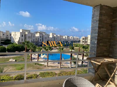A very distinguished chalet for rent on the swimming pool and aqua complex in Amwag Village, Sidi Abdel Rahman