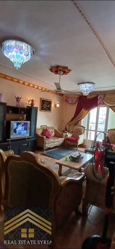 The apartment is for rent and has gas, and the building is for families only. The building entrance has a coded key, and the first door has a balcony overlooking a large garden and is not vacant. The apartment has super lux finishes and decorations, and the furniture is complete with all electrical appliances and has a landline. The rent is 12500 EGP per month.