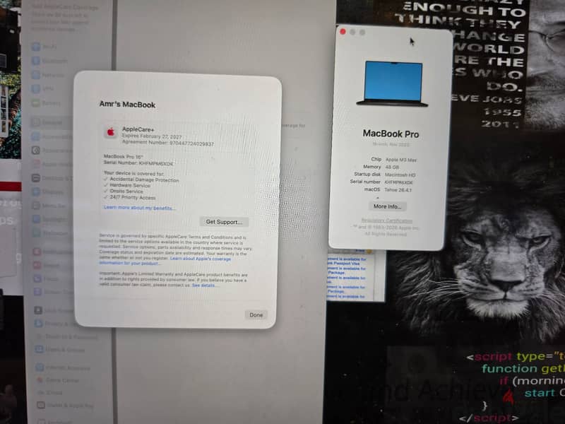 Macbook pro 16 m3 max,2tb,16core CPU,40core gpu,applecare+ North Ameri 2