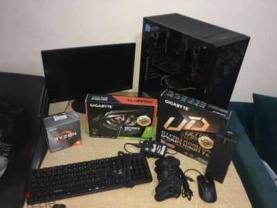 كمبيوتر جيمنج بحالة الجديد Amd B450m + Ryzen 5 pro + 8gb + Gtx 1650