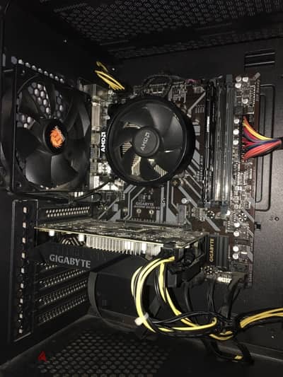 كيسه جيمنج بحالة الجديد Amd B450m + Ryzen 5 pro + 8gb + Gtx 1650