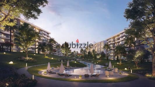 Apartment 175 in La Mirada Compound, Mostakbal City, with a down payment of 20% and installments over 8 years, and the clubhouse is free.