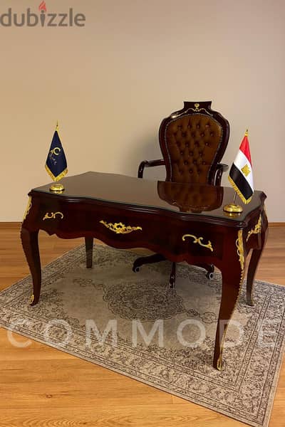 مكتب مدير كلاسيك خشب زان احمر روماني مكاتب وزارية إدارية بايوه فرنساوي