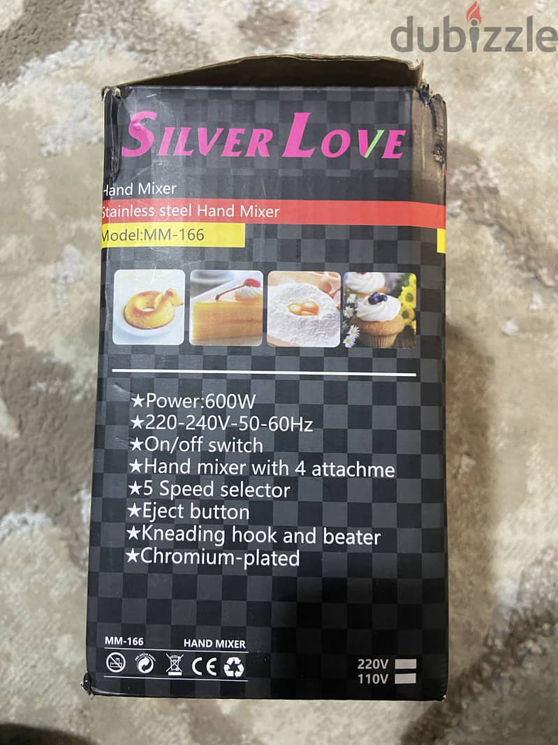 Silver Love Handmixer 600w 2