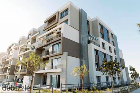 Studio with private garden + super lux finishing, direct lagoon view, down payment and installments at a bargain price in Palm Hills, Fifth Settlement