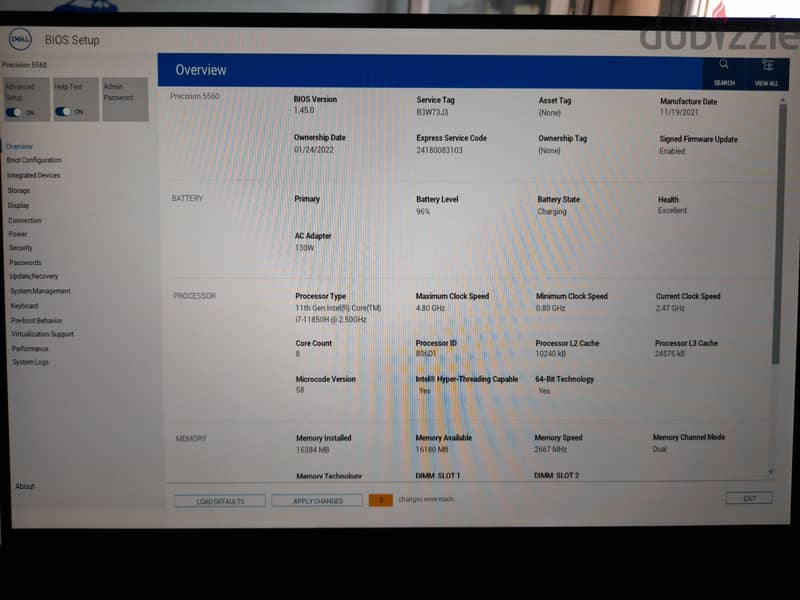 Dell Pricision 5560 2