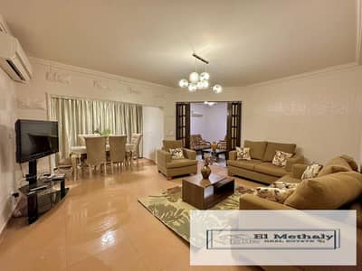 A distinctive furnished apartment for rent in Al Rehab City, New Cairo.