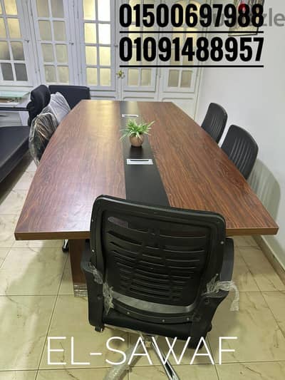 ترابيزة اجتماعات خشب mdfاسباني-مودرن- اثاث مكتبي-  meeting room- table