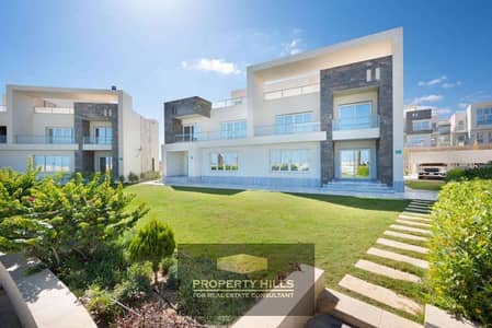 Chalet for sale fully finished, first row by the sea in Ras Al-Hikma, LYV opposite Mountain View