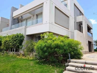 A luxuriously finished chalet with a roof, ready for immediate viewing and delivery in La Vista Cascada Sidi Abdel Rahman, at kilometer 130.