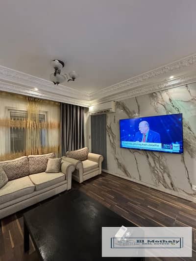 Distinctive furnished apartment for rent in Al Rehab City, New Cairo, with Ultra Super Lux finishes