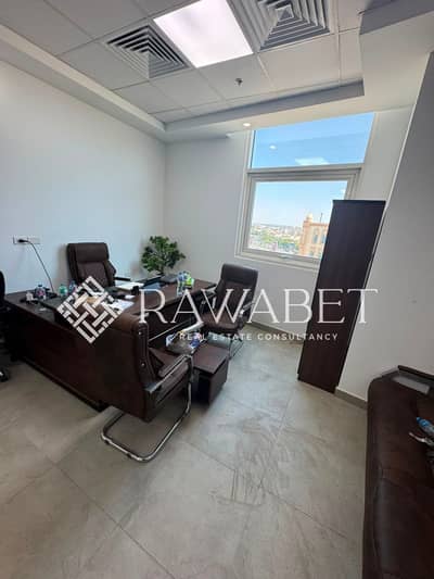 A fully finished office with air conditioning, ready for immediate occupancy, located in kargo Mall, one of the most prestigious commercial