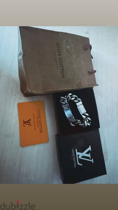 Authentic Louis Vuitton chain bracelet in silver