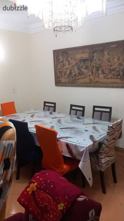 For rent, a fully furnished apartment in the Public Prosecution compound in Maadi near the ring road and Sahr Quraish, only for committed families and youth. It consists of three bedrooms, a reception area, a bathroom, and a kitchen, fully air-conditioned, Wi-Fi, and natural gas.
