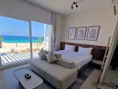 prime view chalet fully finished for sale with installment up tp 10 years in safia ras elhakma overlooking sea