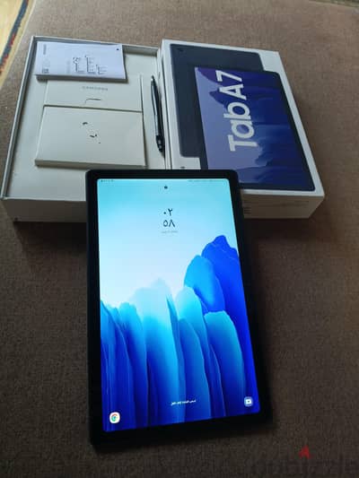 تابلت سامسونج Tab A7 بالعلبة والمشتملات الاصليه  بدون الشاحن
