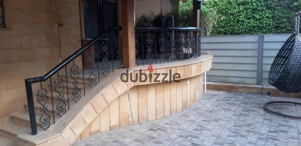 For rent, furnished in Al-Rehab, ground floor with a garden area of 197+50m garden