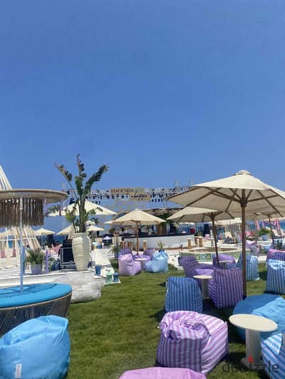 لسرعه البيع شاليه برووف ريسيل Hacienda West Palm Hills – الساحل الشماليopen view landscape بتقسيمه مميزة بمقدم و تكمله اقساط بدون اي فوايد