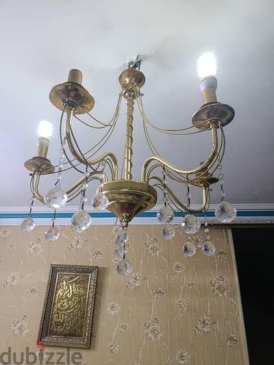 عدد اتنين نجف كريستال 5 دراع استعمال خفيف جدا