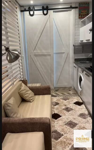Furnished ground floor studio apartment with a private garden – the only one available with a garden in Sodic Westown, Sheikh Zayed City