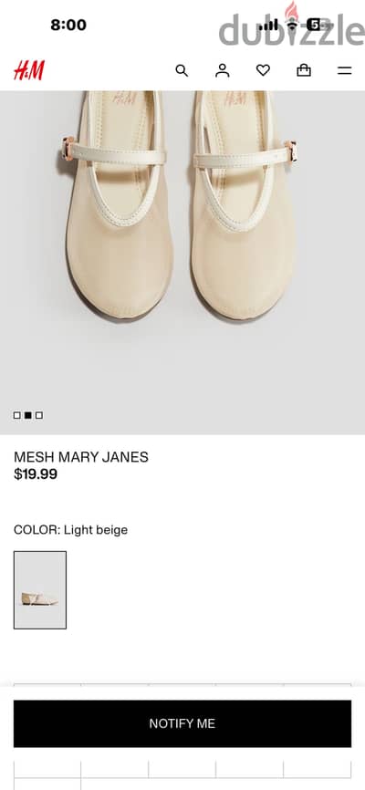 Original H&M Mesh Mary Jane Shoes