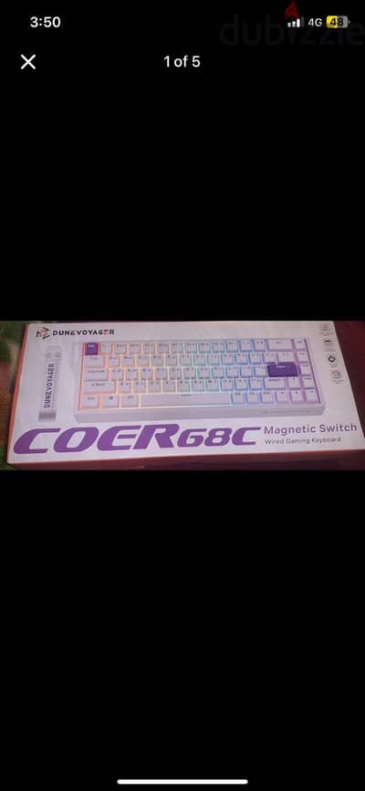 Dunevoyager Hall effect Keyboard wired magnetic switch and mouse (New)