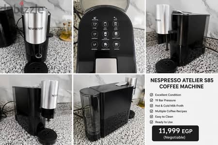 Nespresso Atelier S85 Coffee Machine - Excellent Condition