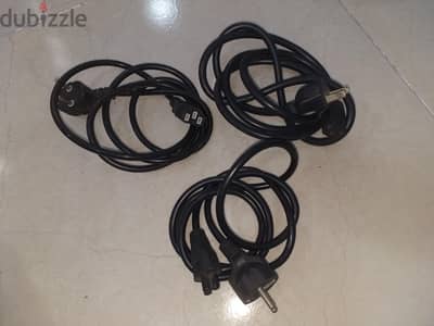 للبيع 3 كابلات باور (Power Cables) لمختلف الأجهزة