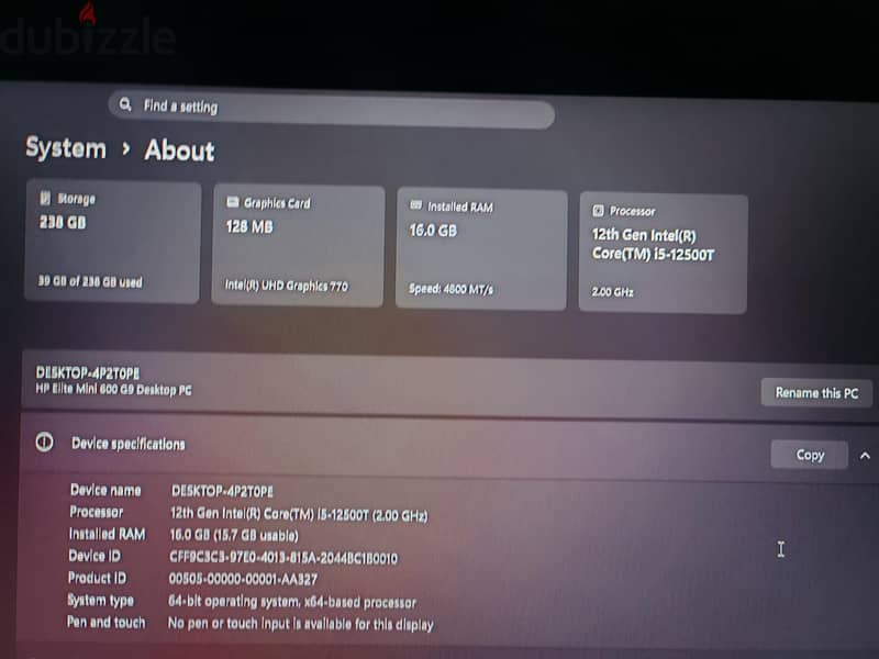 HP elite mini 600 G9 5