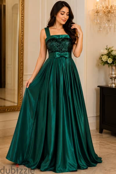  Elegant Emerald Green Evening Dress 